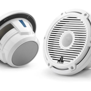 JL Audio M6-770X-C-3GW 7.7" Marine Coaxial Speakers, Gloss White Trim and Classic Grille