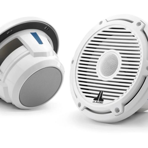 JL Audio M6-770X-C-3GW 7.7″ Marine Coaxial Speakers, Gloss White Trim and Classic Grille