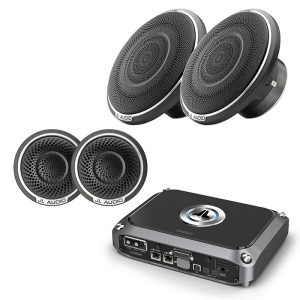 JL Audio C7-650CW 1 Pair Woofer and 1 Pair C7-100ct Tweeter + VX400/4i Amp Bundle