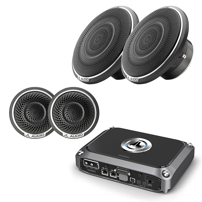 JL Audio C7-650CW 1 Pair Woofer and 1 Pair C7-100ct Tweeter + VX400/4i Amp Bundle