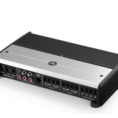 JL Audio XD700/5v2
5-channel car amplifier — 75 watts RMS x 4 at 4 ohms + 300 watts RMS x 1 at 2 ohms