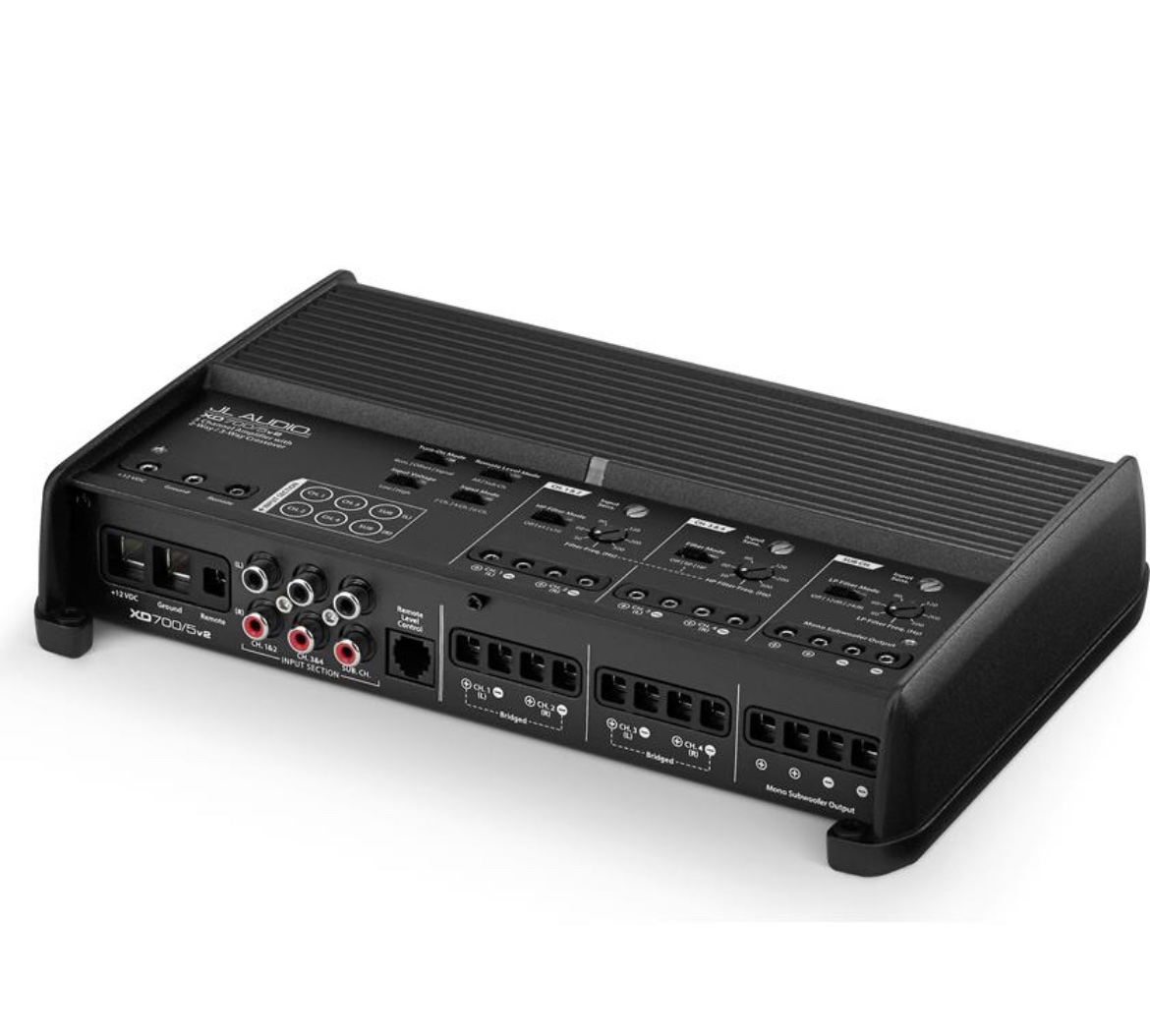 JL Audio XD700/5v2
5-channel car amplifier — 75 watts RMS x 4 at 4 ohms + 300 watts RMS x 1 at 2 ohms - Image 8