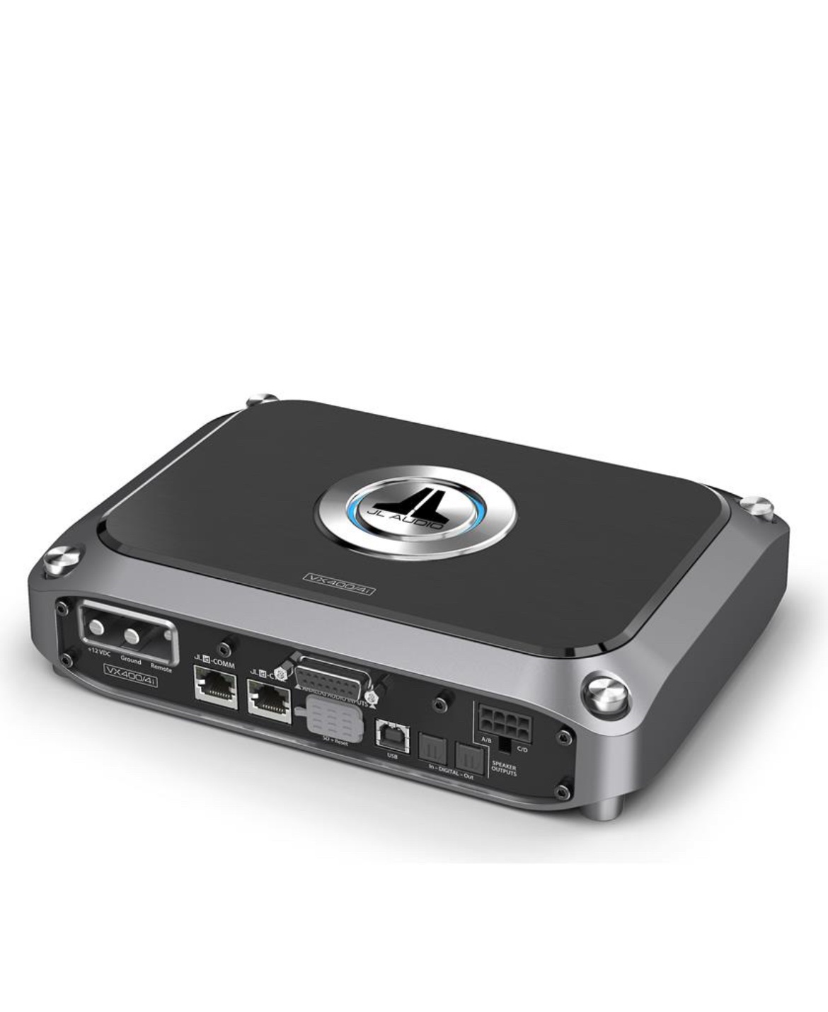 JL Audio VX400/4i
4-channel car amplifier with digital signal processing — 75 watts RMS x 4