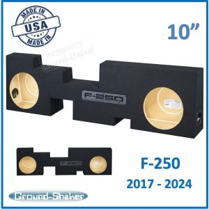 2017 - 2024 Ford F-250 Super Duty Crew-Cab 10" Dual Sub Box Subwoofer Enclosure