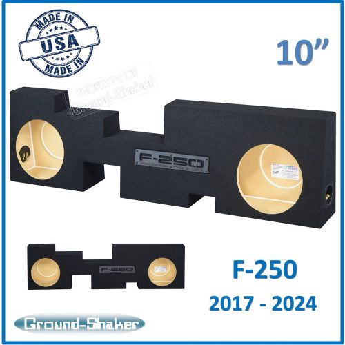 2017 – 2024 Ford F-250 Super Duty Crew-Cab 10″ Dual Sub Box Subwoofer Enclosure